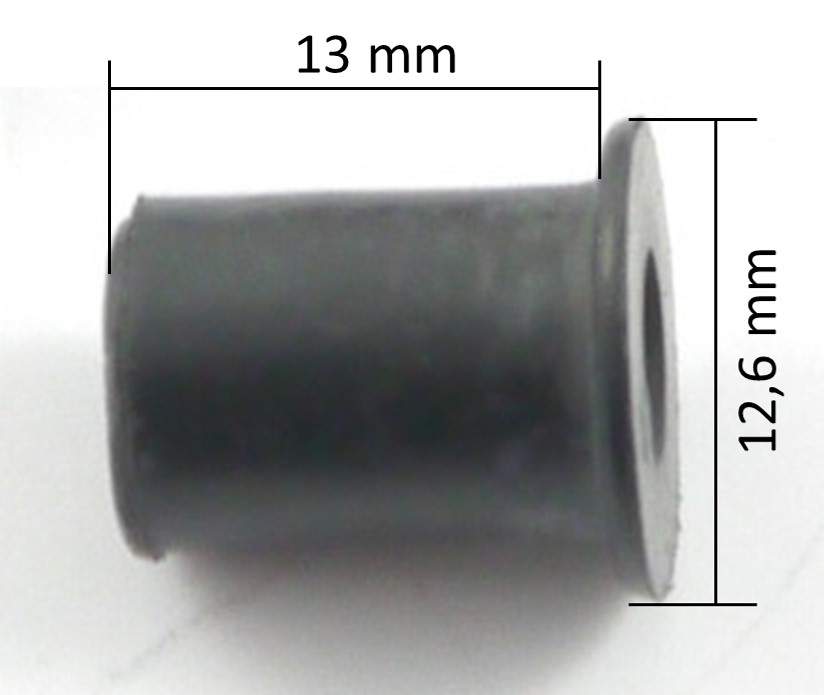 5x Neoprene Rubber Vibration Damping Nuts (Blind Nuts) - Neoprene/Brass, Set Of 5 8 thumbnail image