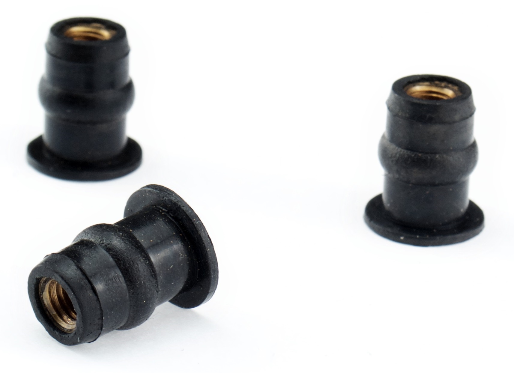 10 Gummimuttern mit M5 Gewinde - Vibrationsdämpfer für Verkleidungen