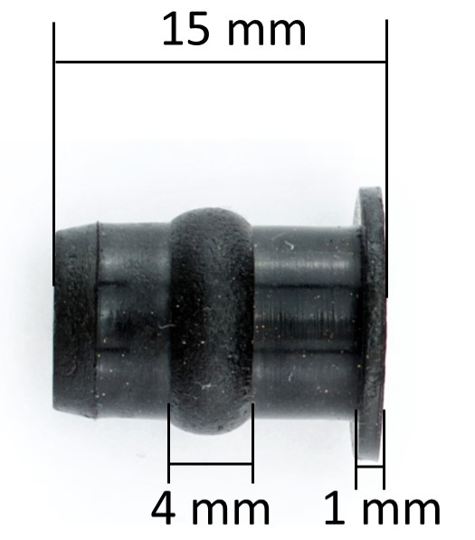 10 Gummimuttern mit M5 Gewinde - Vibrationsdämpfer für Verkleidungen