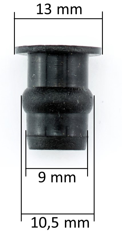 10 Gummimuttern mit M5 Gewinde - Vibrationsdämpfer für Verkleidungen