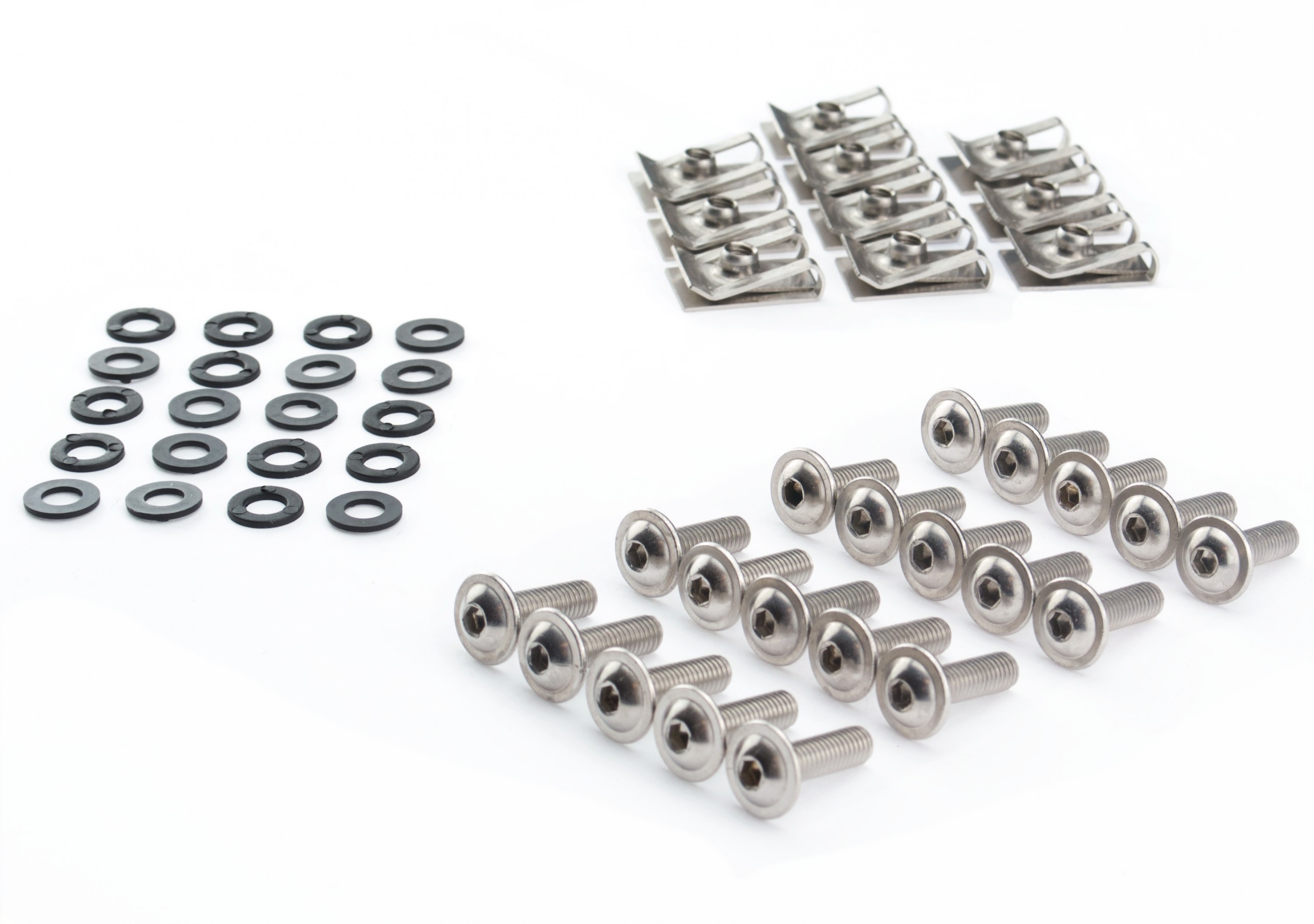Schrauben M5 Set 5mm Motorrad Verkleidungsschrauben M5 Edelstahl A2 Clipse Klemmen M5x20