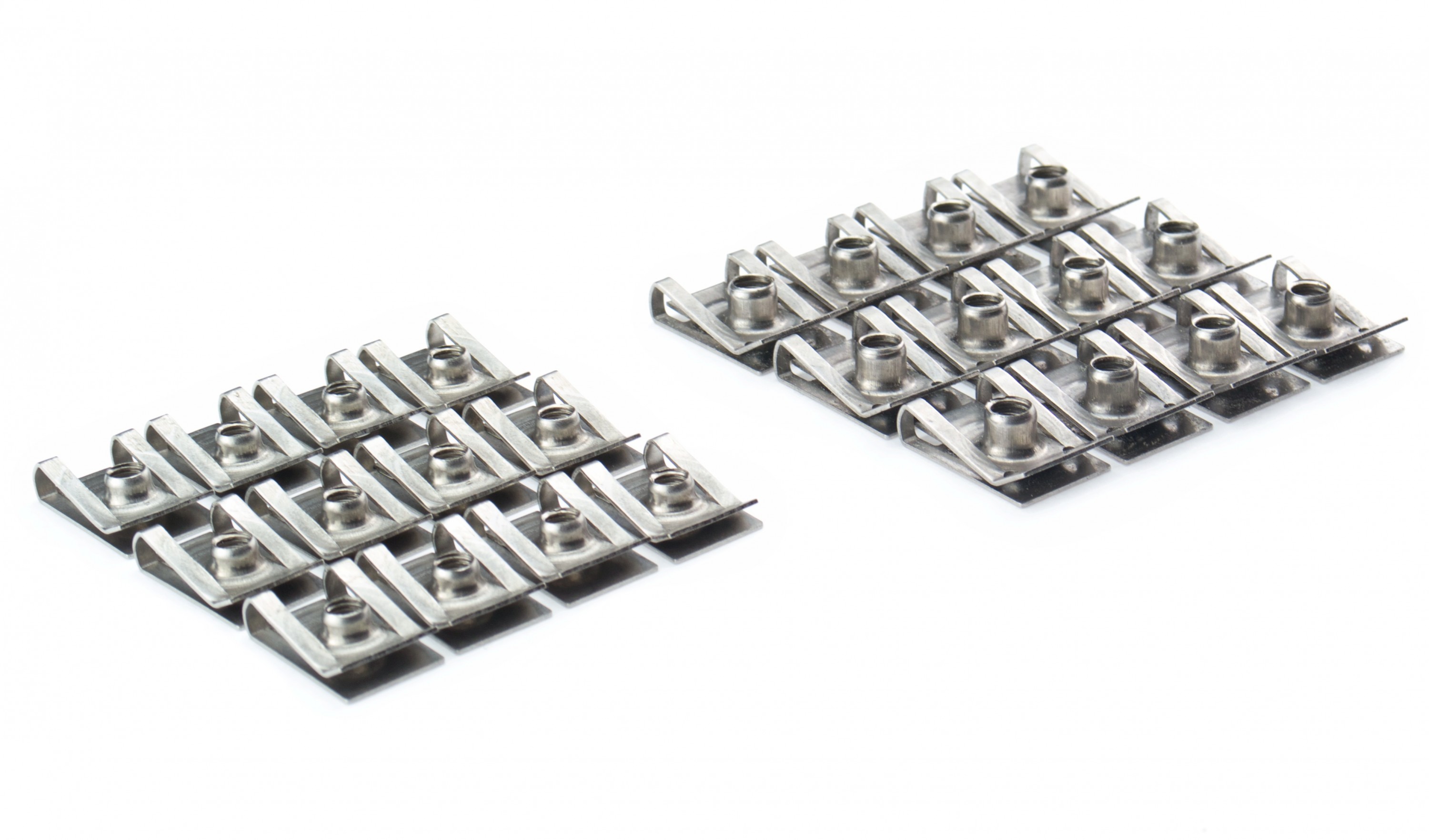 Set Blechmuttern mit M5 und M6 Gewinde aus rostfreiem Edelstahl
