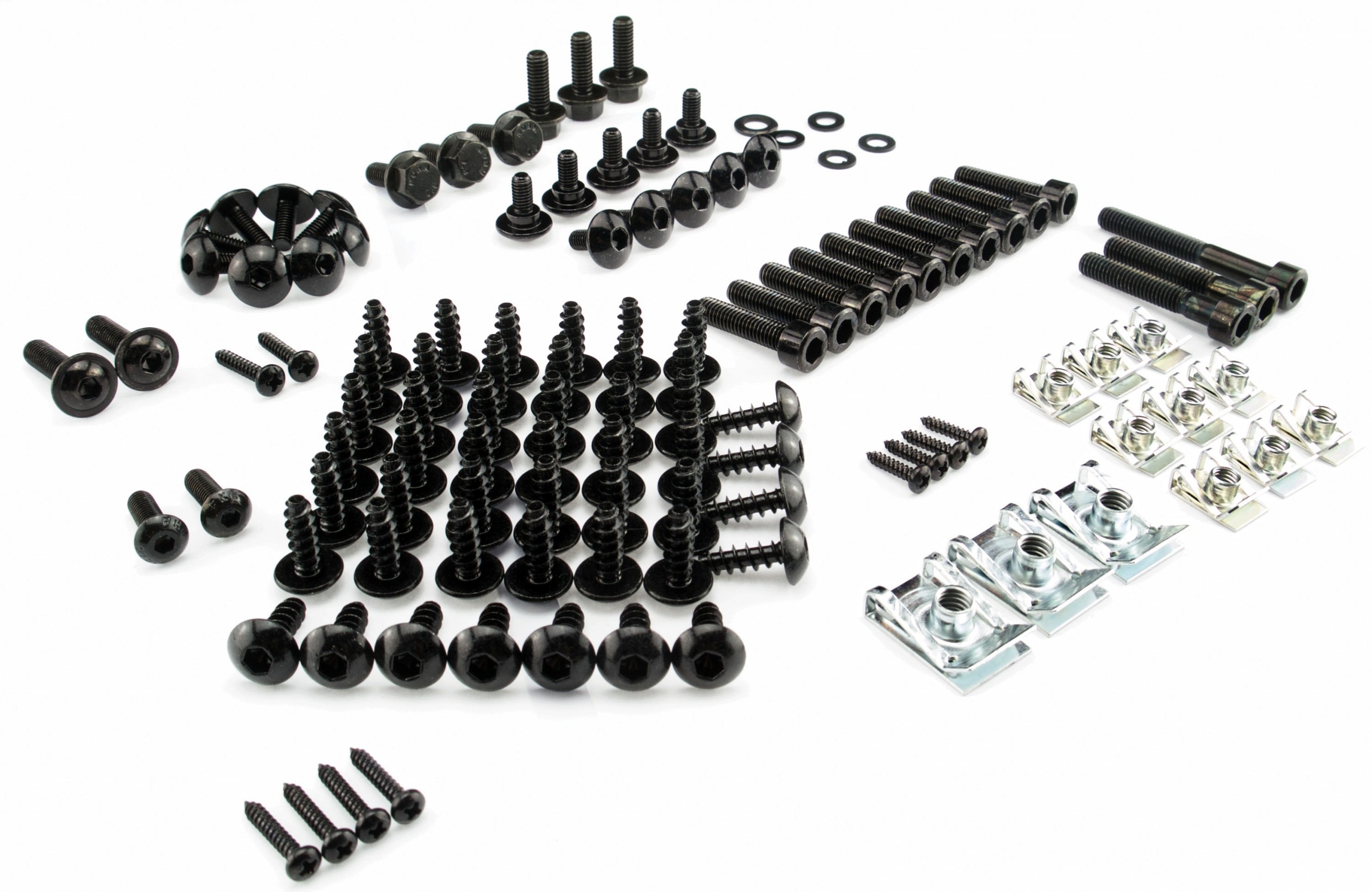 Verkleidungsschrauben Clipse Vario Schrauben Yamaha Aerox MBK Nitro schwarz Clips ab 2013