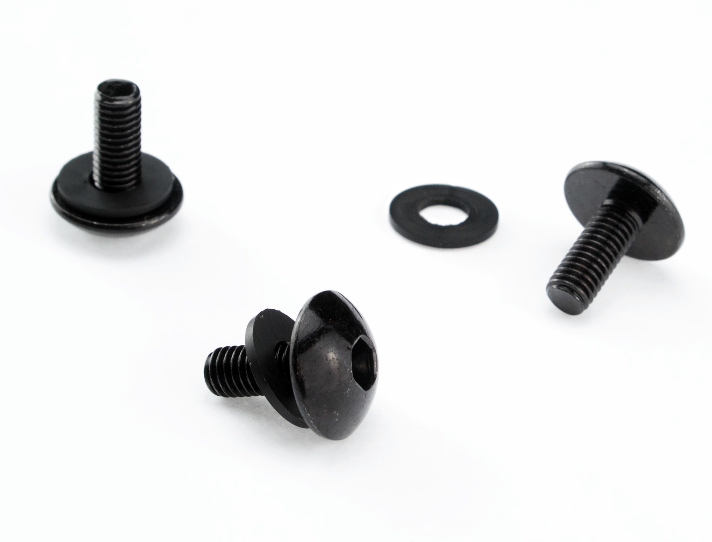 Motorrad, Auto und Roller Verkleidungsschrauben + Unterlegscheiben aus Kunststoff