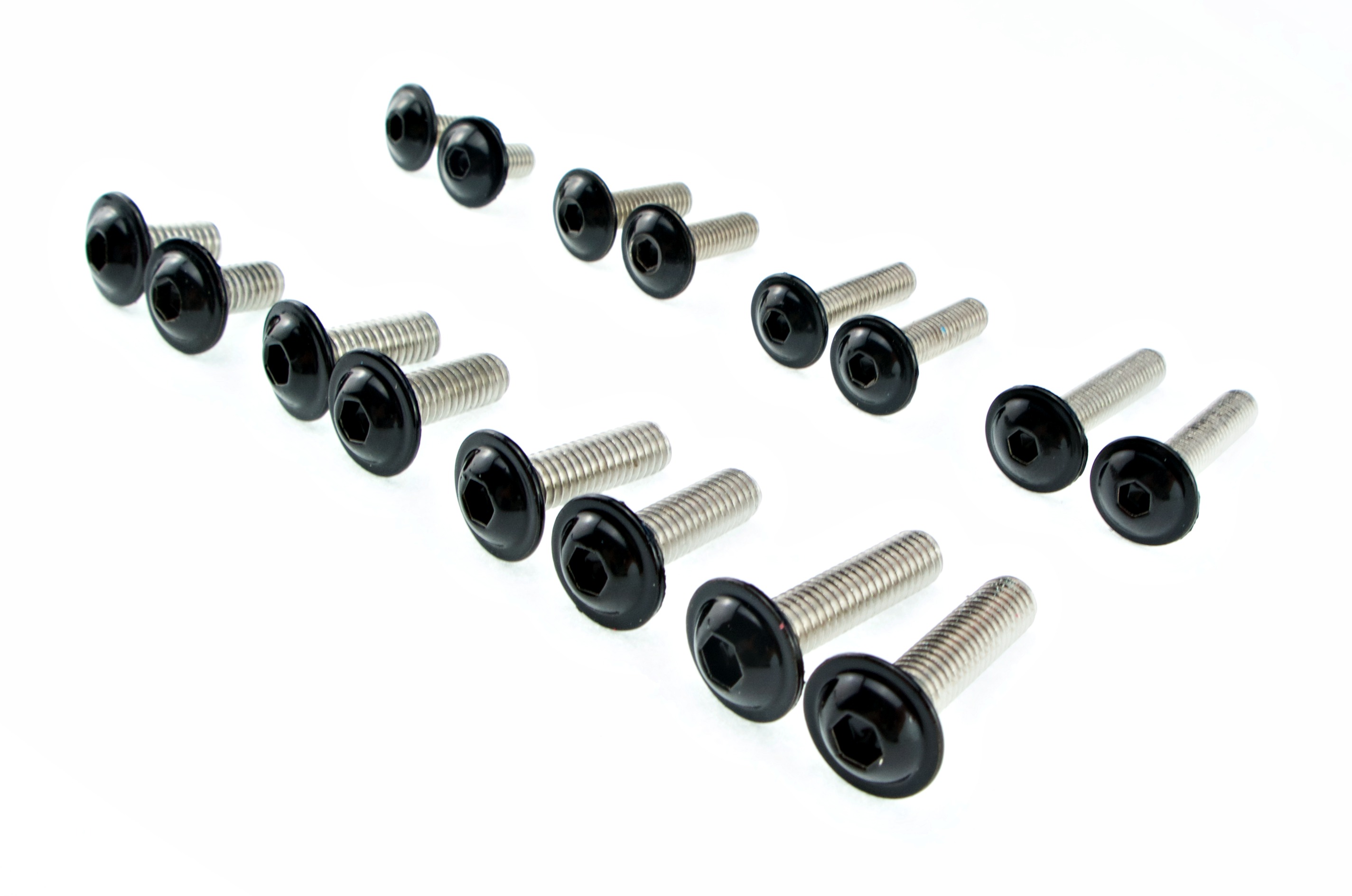 Motorrad Linsenkopfschrauben Edelstahl V2A schwarz M4 M5 M6 Schrauben Innensechskant