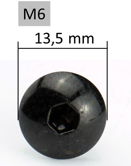 M6x20mm Linsenkopfschraube schwarz - 10 Stück