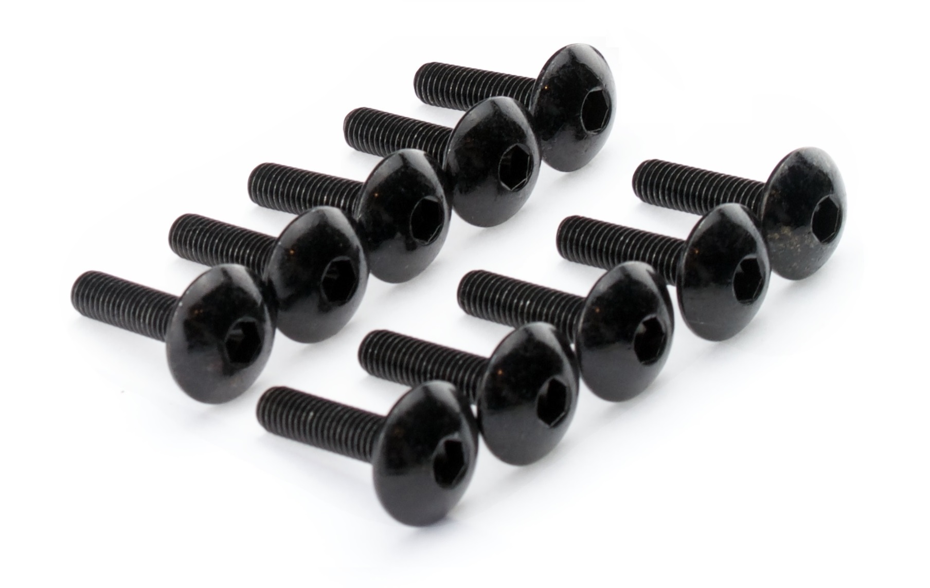 M5x20mm Linsenkopfschraube schwarz - 10 Stück
