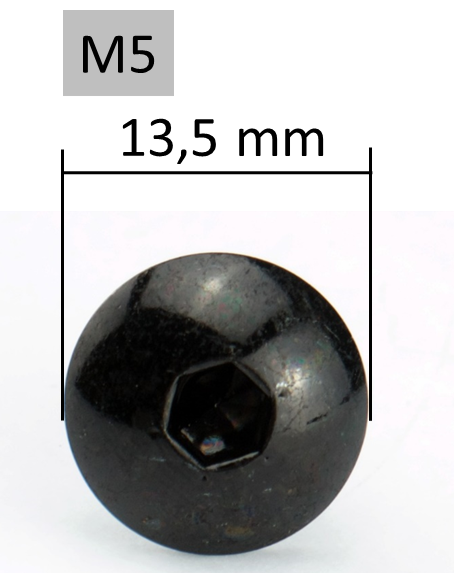 M5x20mm Linsenkopfschraube schwarz - 10 Stück
